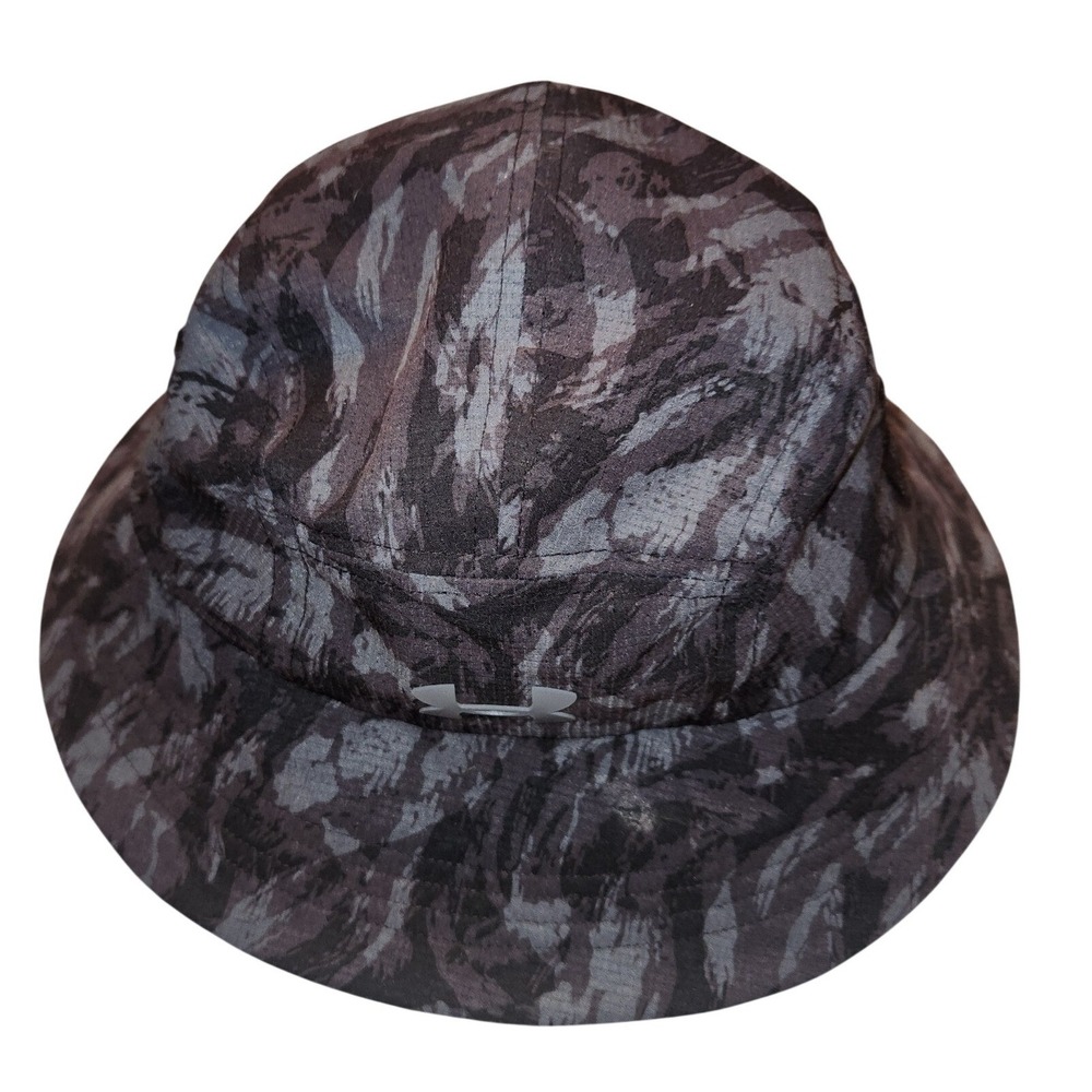 Under Armour armourvent Black Camo Bucket Hat OSFA Reflective Logo Training Cap